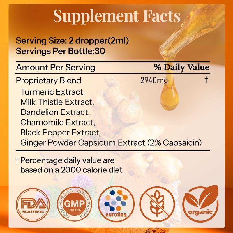 Heirloom - Turmeric Curcumin Liquid Drops High-Absorption | 2 fl oz